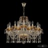 Люстра с цветным хрусталём 5413/10+5/240 G Amber/M-1G Bohemia Ivele Crystal (5413)