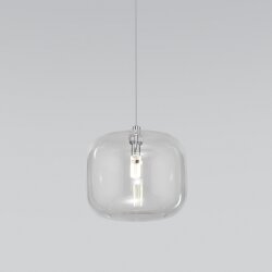 Подвесной светильник со стеклянным плафоном                      Eurosvet  50129/1 хром