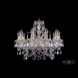 Люстра хрустальная 1411/10/195 G Leafs Bohemia Ivele Crystal (Стеклянный рожок)