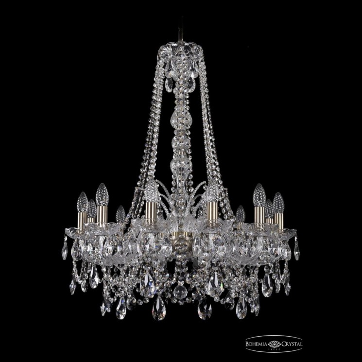 Люстра хрустальная 1411/12/240/h-83 Pa Bohemia Ivele Crystal (Стеклянный рожок)