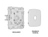 Ambrella Light Комплект механизма TV розетки проходной Ambrella Volt OMEGA MO513030