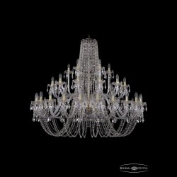 Люстра хрустальная 1402/24+12+6/530 G Bohemia Ivele Crystal (Стеклянный рожок)