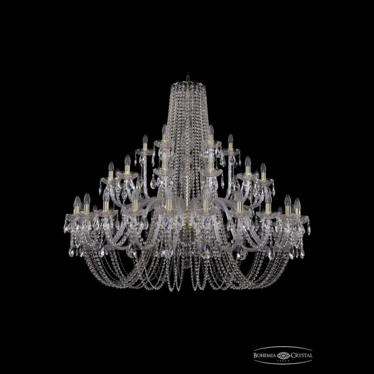 Люстра хрустальная 1402/24+12+6/530 G Bohemia Ivele Crystal (Стеклянный рожок)