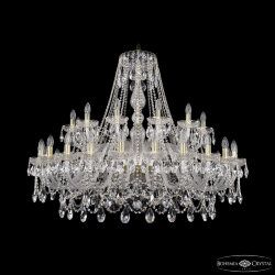 Люстра хрустальная 1411/24+12/460 G Bohemia Ivele Crystal (Стеклянный рожок)