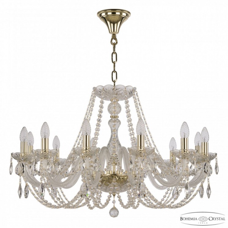 Люстра хрустальная 101/12/300 G Bohemia Ivele Crystal (Стеклянный рожок)