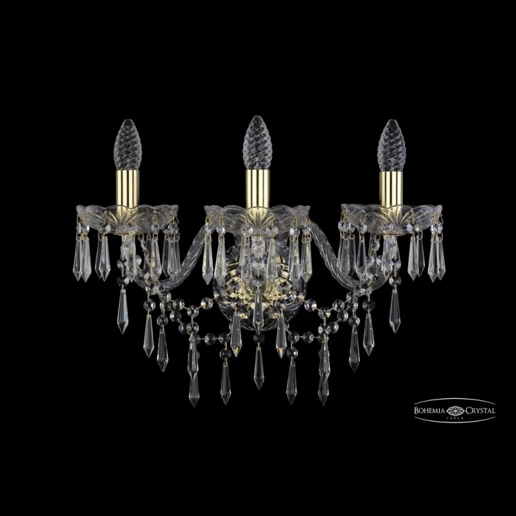 Бра хрустальные 1403B/3/195/XL G Bohemia Ivele Crystal (Стеклянный рожок)