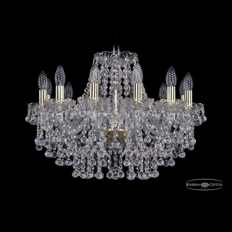 Люстра хрустальная 1409/12/195 G Bohemia Ivele Crystal (Стеклянный рожок)