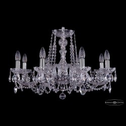 Люстра хрустальная 1402/8/240 Ni Bohemia Ivele Crystal (Стеклянный рожок)