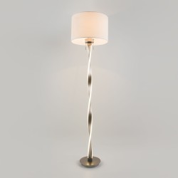 Напольный светодиодный светильник с тканевым абажуром                      Bogate's  992 белый / никель