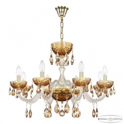 Люстра с цветным хрусталём 5417/8/240 G Amber/M-1F K721 Art Crystal Light (5417)