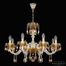 Люстра с цветным хрусталём 5417/8/240 G Amber/M-1F K721 Art Crystal Light (5417)