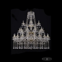 Люстра хрустальная 1413/20+10+5/460/3d G Bohemia Ivele Crystal (Стеклянный рожок)