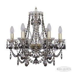 Люстра хрустальная 1411/6/160 G R731 Bohemia Ivele Crystal (Стеклянный рожок)