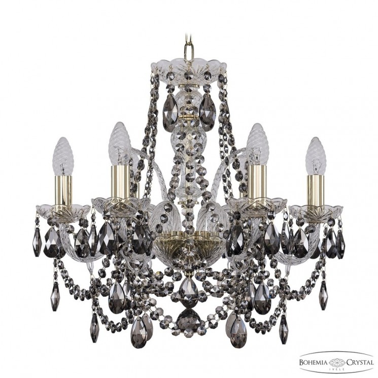 Люстра хрустальная 1411/6/160 G R731 Bohemia Ivele Crystal (Стеклянный рожок)