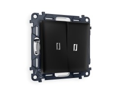 Ambrella Light Комплект механизма 2-клавишного выключателя с подсветкой 5600K Ambrella Volt ALFA MA804015