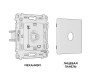 Ambrella Light Комплект механизма TV розетки оконечной Ambrella Volt ALFA MA613010