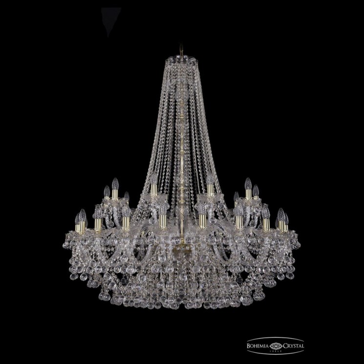 Люстра хрустальная 1409/20+10/400/h-133 G Bohemia Ivele Crystal (Стеклянный рожок)