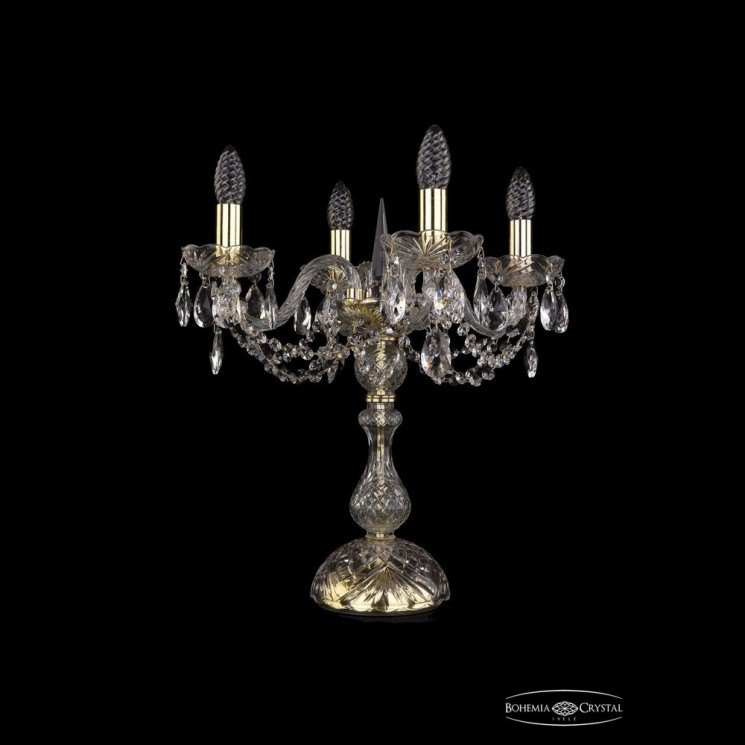 Настольная лампа 1402L/4/141-47 G Bohemia Ivele Crystal (Стеклянный рожок)