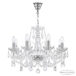 Люстра хрустальная 105/8/195 Ni Bohemia Ivele Crystal (Стеклянный рожок)