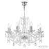 Люстра хрустальная 105/8/195 Ni Bohemia Ivele Crystal (Стеклянный рожок)