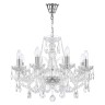 Люстра хрустальная 105/8/195 Ni Bohemia Ivele Crystal (Стеклянный рожок)
