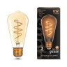 157802006 Лампа Gauss LED Filament ST64 Flexible E27 6W Golden 360lm 2400K 1/10/40