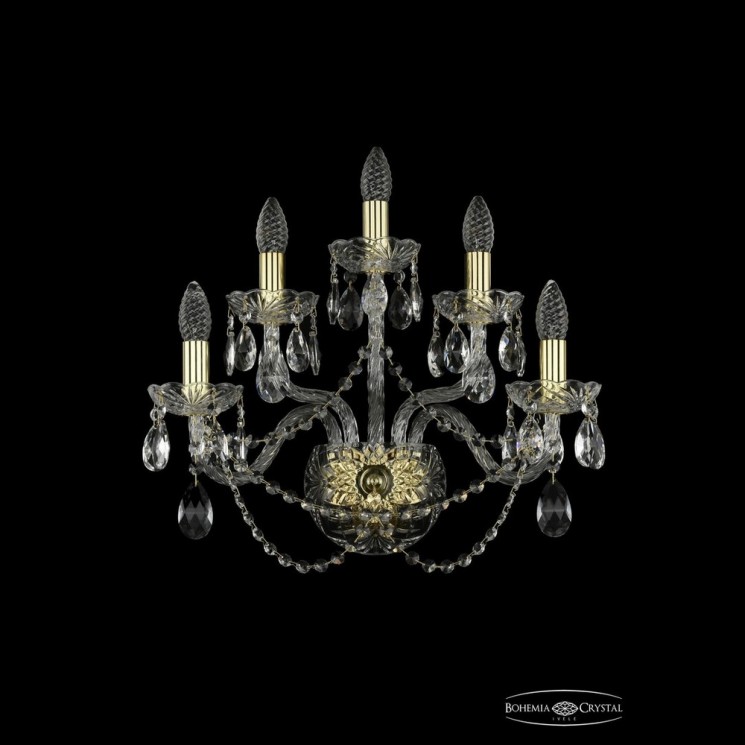 Бра хрустальные 1402B/2+2+1/195/XL G Bohemia Ivele Crystal (Стеклянный рожок)