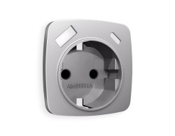 Ambrella Light Лицевая панель для электрической розетки с заземлением со шторками 2USB A+C QUANT Ambrella Volt OMEGA OP5100