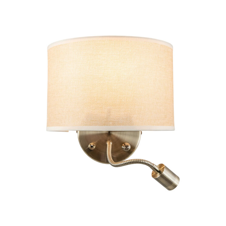 Citilux Декарт CL704306 Бра с бежевым абажуром и диммером