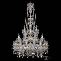 Люстра хрустальная 1411/16+8+4/300/XL-131/3d G Bohemia Ivele Crystal (Стеклянный рожок)