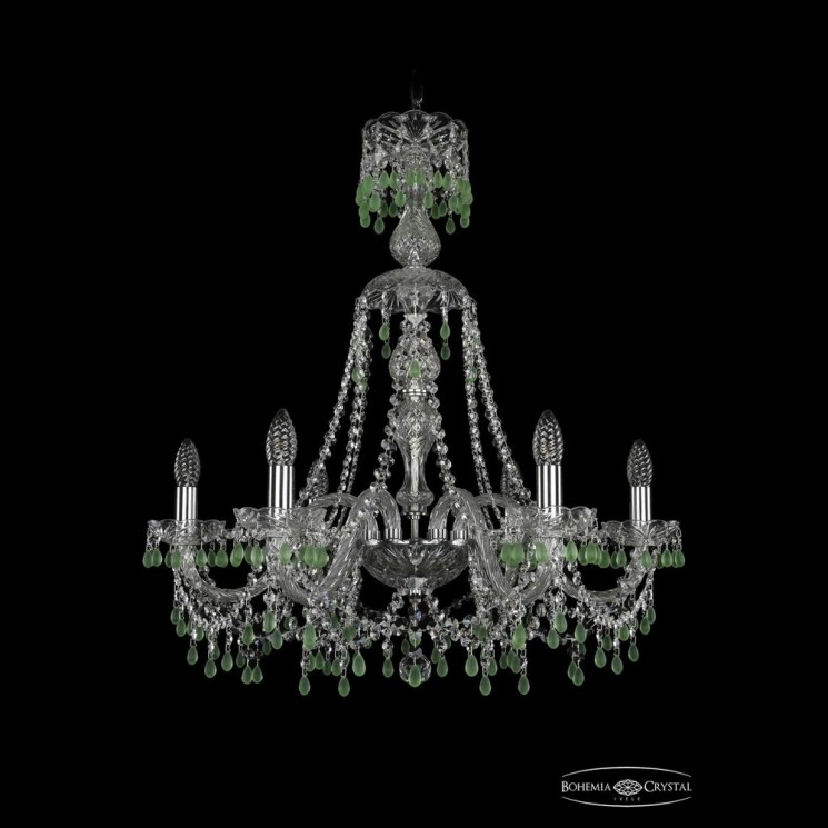 Люстра хрустальная 1410/6/240/XL-74 Ni V5001 Bohemia Ivele Crystal (Стеклянный рожок)