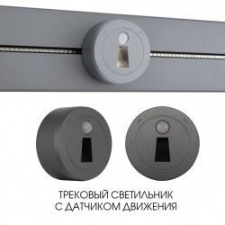 Трековый светильник с датчиком движения, 2.2W 250V 397953TLS/LWS Grey (Трековые)