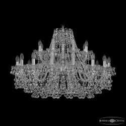 Люстра хрустальная 1409/16+8/360 Ni Bohemia Ivele Crystal (Стеклянный рожок)