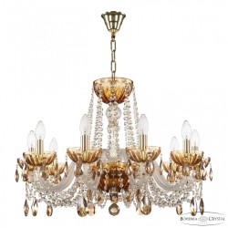 Люстра с цветным хрусталём 5402/10/240 G Amber/M-1H K721 Bohemia Ivele Crystal (5402)