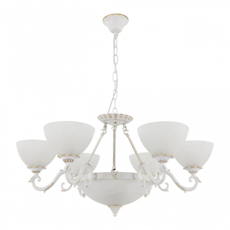 Люстра с плафонами подвесная 340518/6-3 WT+G Arte Milano (Подвесные)