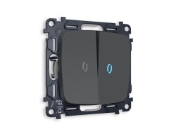 Ambrella Light Комплект механизма 2-клавишного выключателя с подсветкой 10000K Ambrella Volt OMEGA MO904020