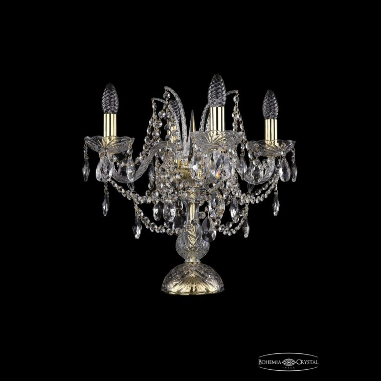 Настольная лампа 1411L/4/141-39 G Bohemia Ivele Crystal (Стеклянный рожок)