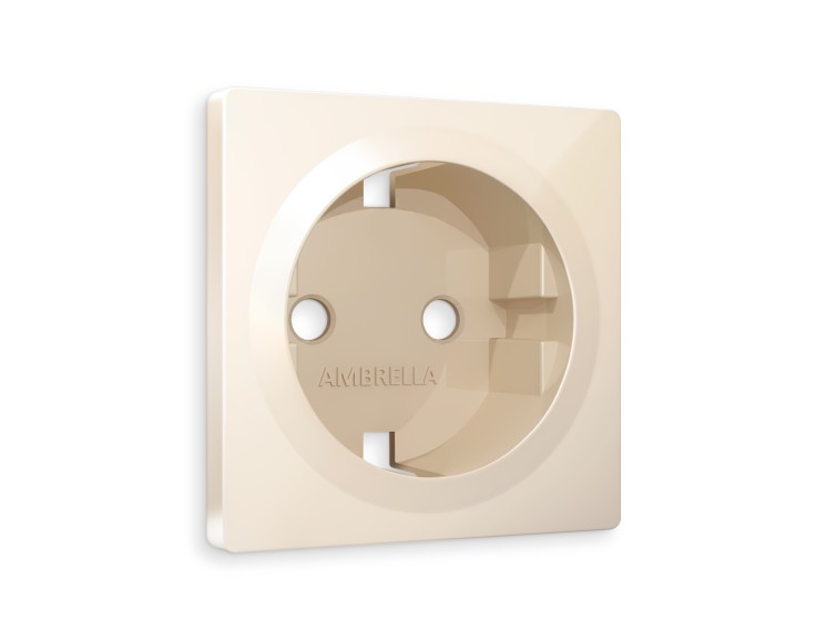 Ambrella Light Лицевая панель для электрической розетки с заземлением QUANT Ambrella Volt ALFA AP3060