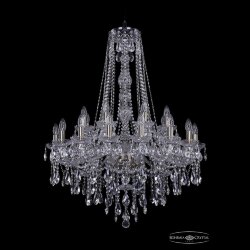 Люстра хрустальная 1415/16+8/300/h-106 Pa Bohemia Ivele Crystal (Стеклянный рожок)