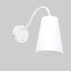 Настенный светильник с тканевым абажуром                      TK Lighting  2445 Wire White