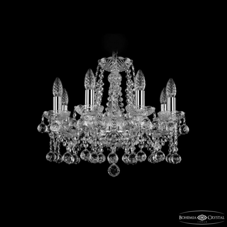 Люстра хрустальная 1413/8/165 Ni Balls Bohemia Ivele Crystal (Стеклянный рожок)