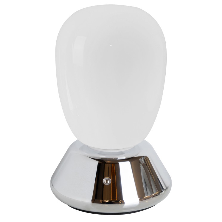 Light Star 807914 UovoIII Настольная лампа диммируемая 10W 3000K матовый/хром