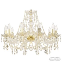 Люстра хрустальная 105/10/240 G Bohemia Ivele Crystal (Стеклянный рожок)