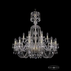 Люстра хрустальная 1402/12+6/300/XL-90 G Bohemia Ivele Crystal (Стеклянный рожок)