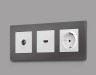 Ambrella Light Лицевая панель для HDMI розетки QUANT Ambrella Volt ALFA AP1140