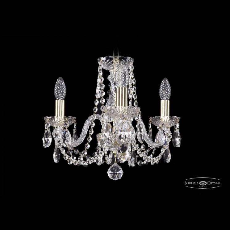 Люстра хрустальная 1402/3/141 G Bohemia Ivele Crystal (Стеклянный рожок)