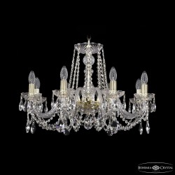 Люстра хрустальная 1402/8/240 G Bohemia Ivele Crystal (Стеклянный рожок)