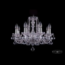 Люстра хрустальная 1402/8/160 Ni Balls Bohemia Ivele Crystal (Стеклянный рожок)