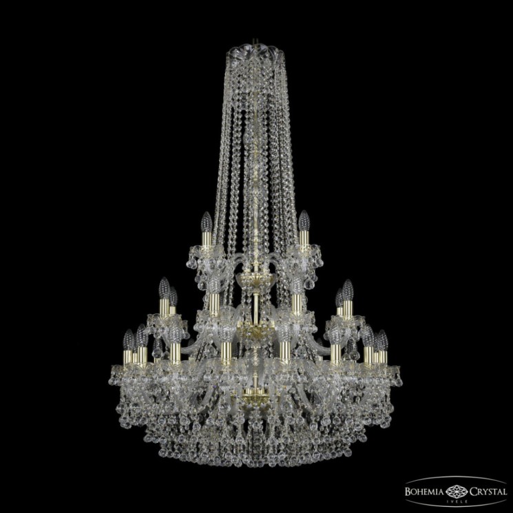 Люстра хрустальная 1409/16+8+4/300/h-130/3d G Bohemia Ivele Crystal (Стеклянный рожок)