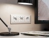 Ambrella Light Лицевая панель для электрической розетки с/з со шторками 2USB A+A QUANT Ambrella Volt ALFA AP1290